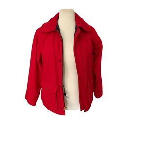 Vintage L.L. Bean Men Size 40 Red Wool Fully Lined 70s 80s Insulated Jacket
